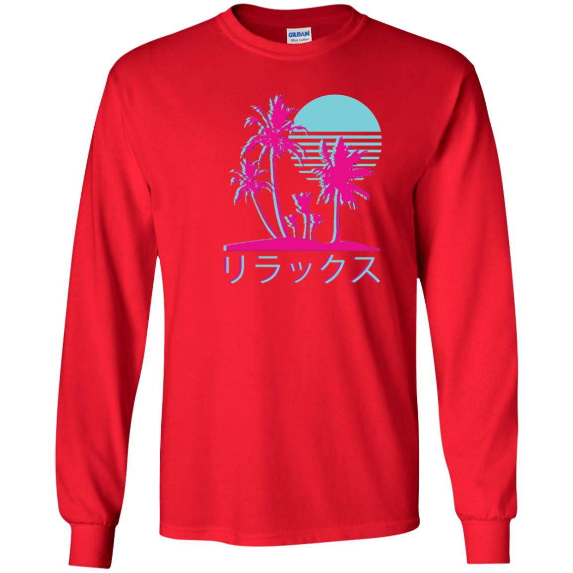 Aesthetic Vaporwave Otaku Summer Shirt Red