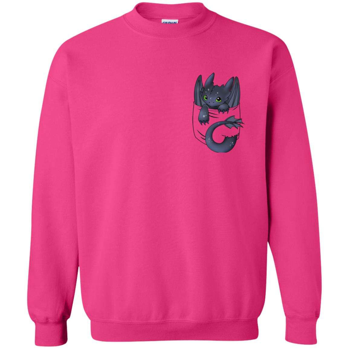 Toothless Dragon In Pocket Shirt Heliconia