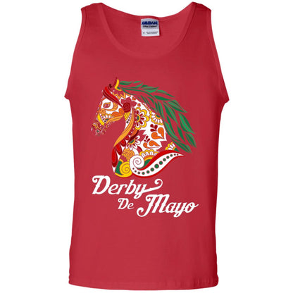 Derby Cinco De Mayo Floral Horse Race T-shirt Red