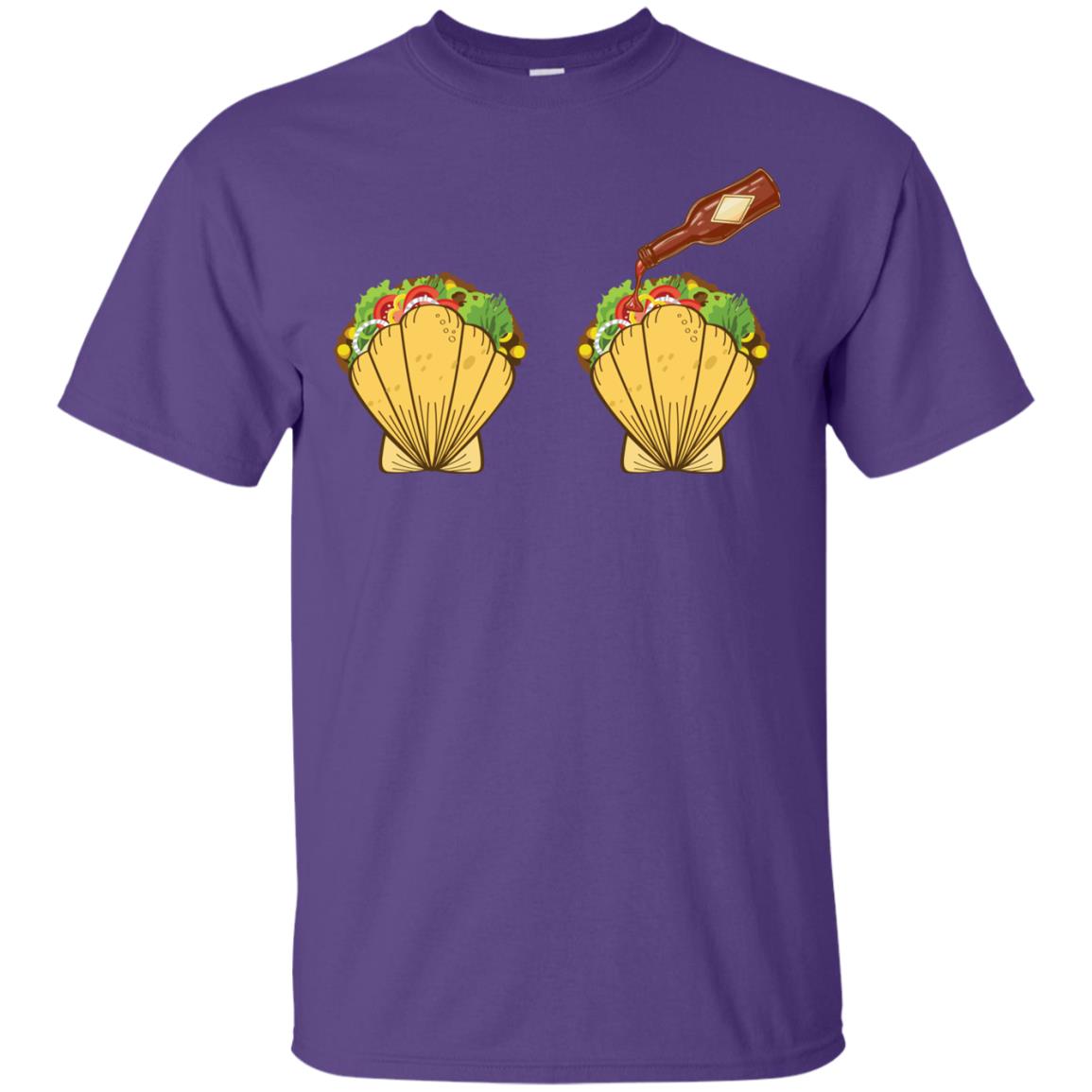 Mermaid Shell T-shirt Taco Bra And Spicy Chili Sauce Purple