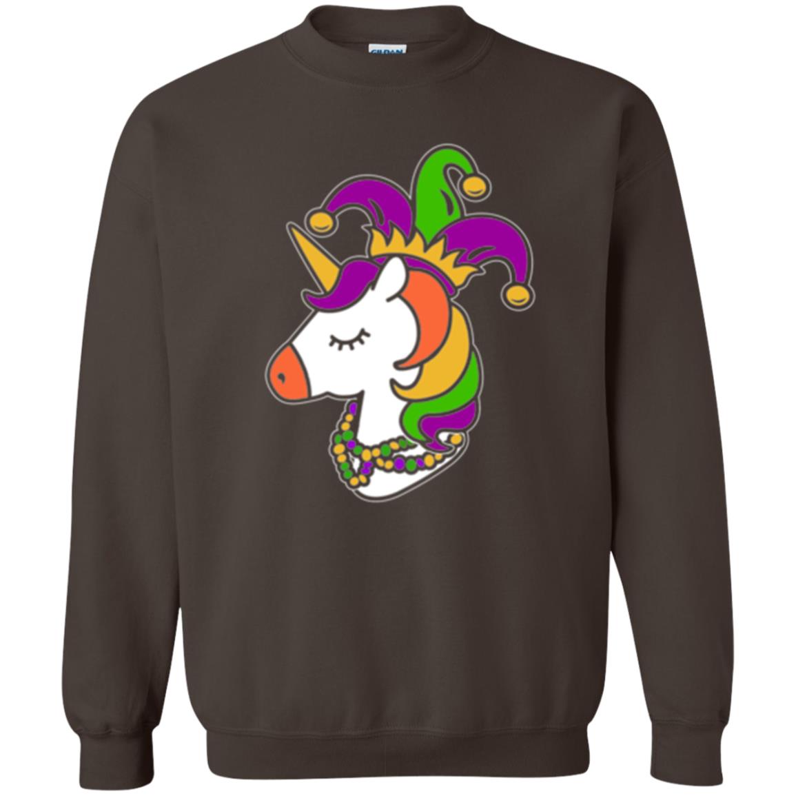 Mardi Gras Unicorn T-shirt Dark Chocolate