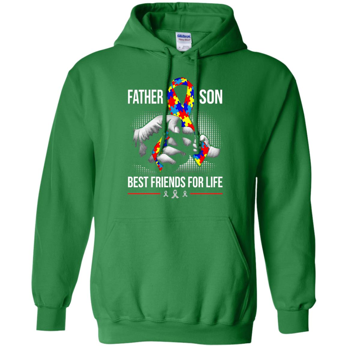 Father And Son Best Friends For Life Autism Awareness T-shirt Irish Green