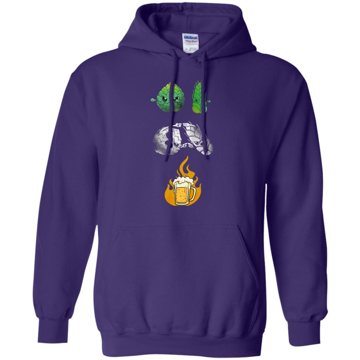 Beer Lover T-shirt Beer Fusion Flags Purple