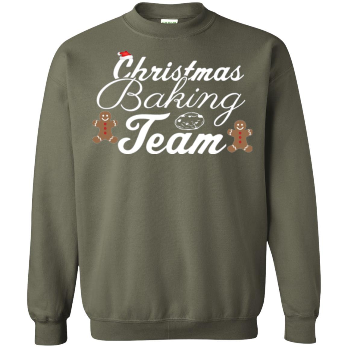 Baker T-shirt Christmas Baking Team Military Green
