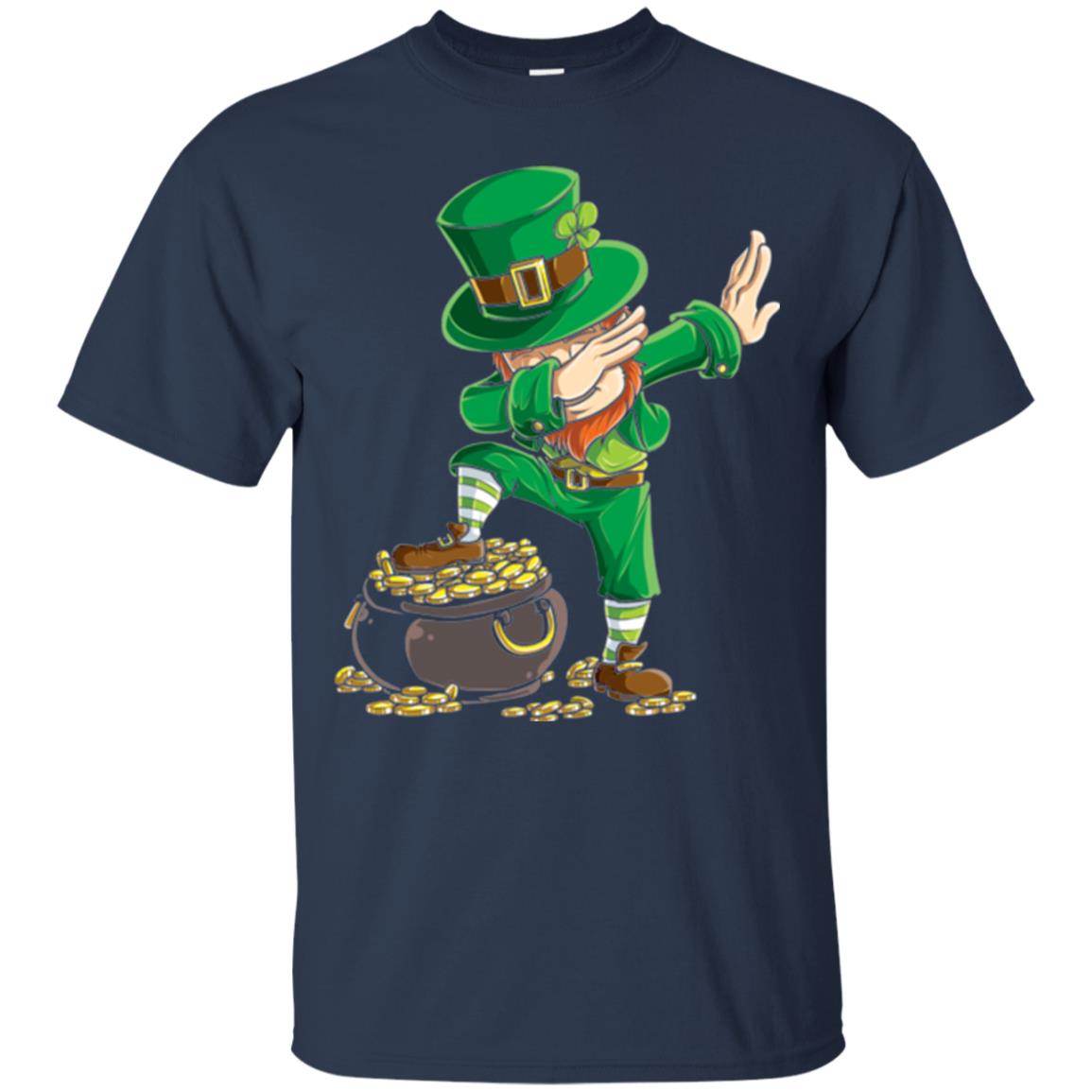 Dabbing Leprechaun Saint Patrick's Day T-shirt Navy