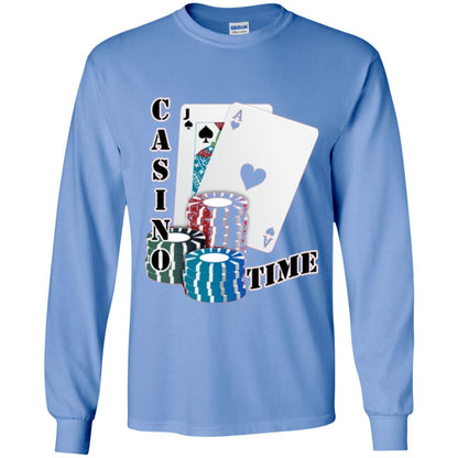 Fun Gambling T-shirt Casino Time Carolina Blue