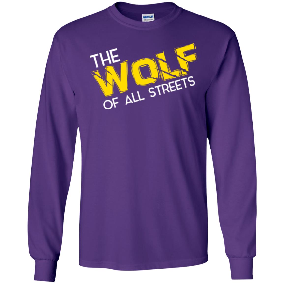 Wolf Lover T-shirt The Wolf Of All Streets Purple