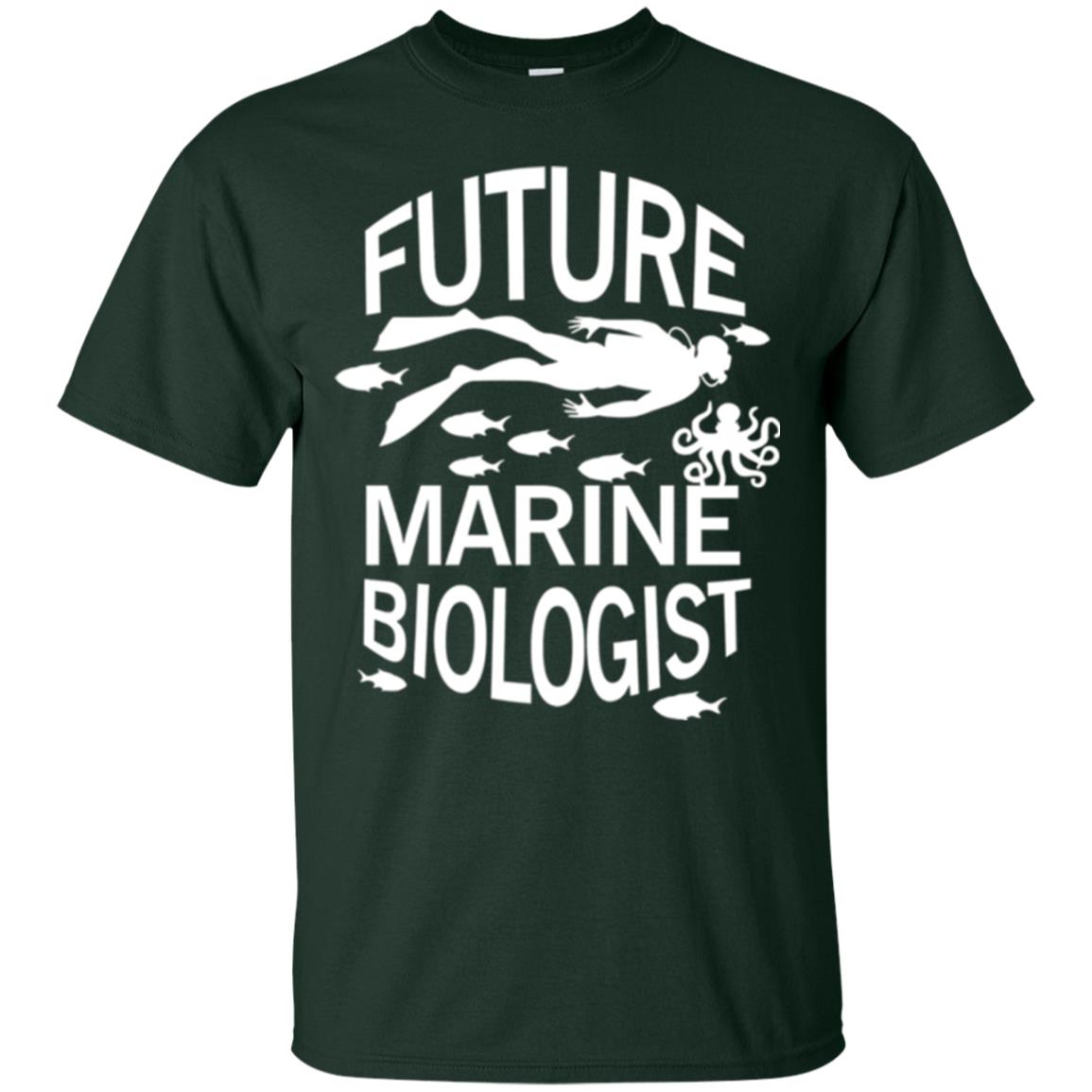 Cute Marine Biologist T-shirt Forest Green