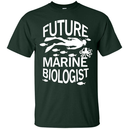 Cute Marine Biologist T-shirt Forest Green