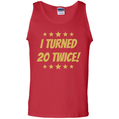 Brithday T-shirt I Turned 20 Twice Red