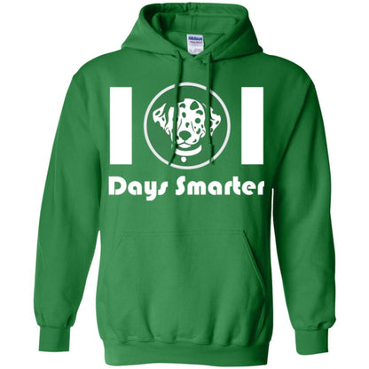 Dog Lovers T-shirt 101 Days Smarter Irish Green