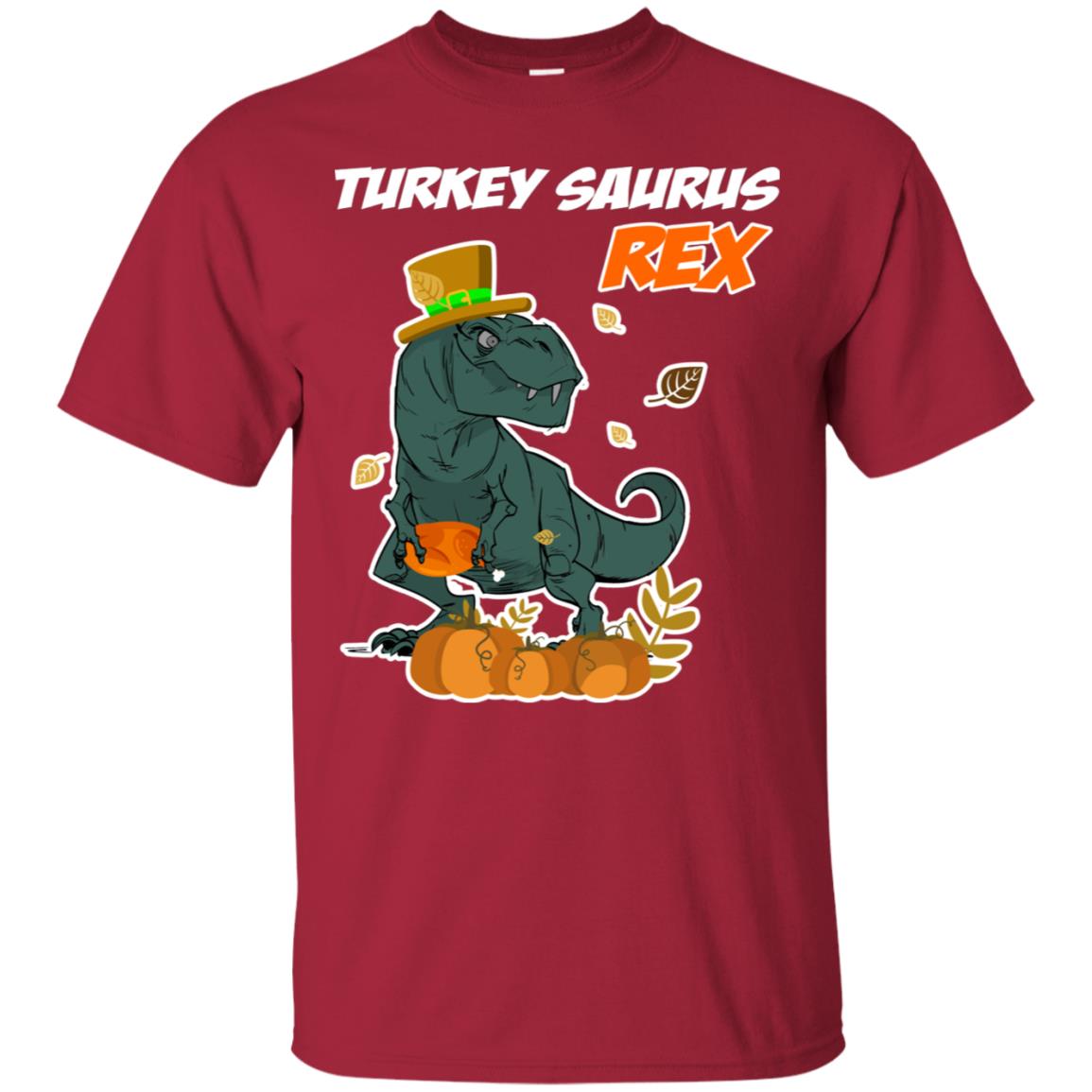 Turkey Rex Saurus Dinosaur Thanksgiving Idea Shirt Cardinal