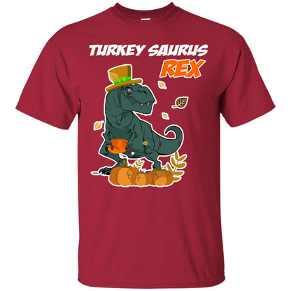 Turkey Rex Saurus Dinosaur Thanksgiving Idea Shirt Cardinal