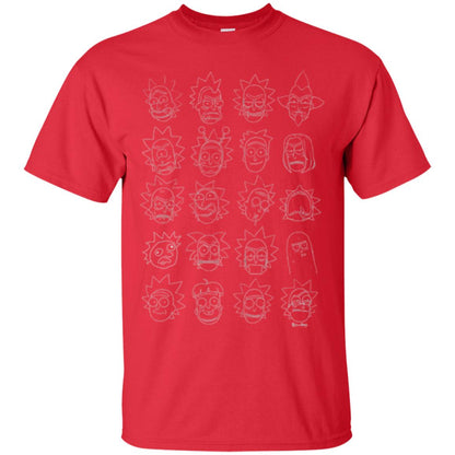 Movie T-shirt The Many Faces Of Rick Red