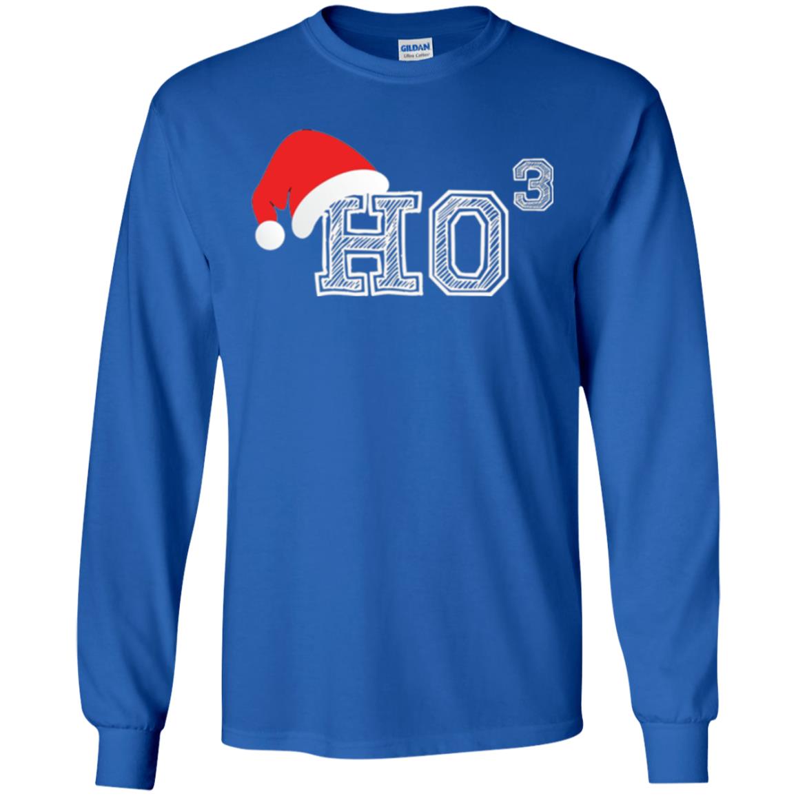 Christmas T Shirt Ho Ho Ho X 3 Third Power Royal