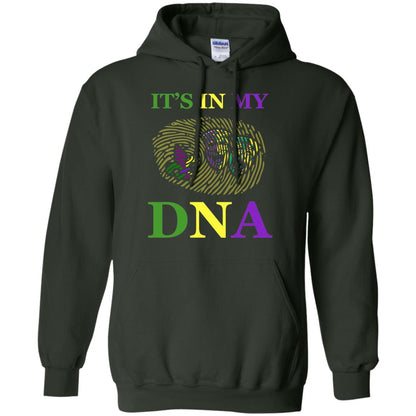 Mardi Gras T-shirt It's In My Dna Forest Green
