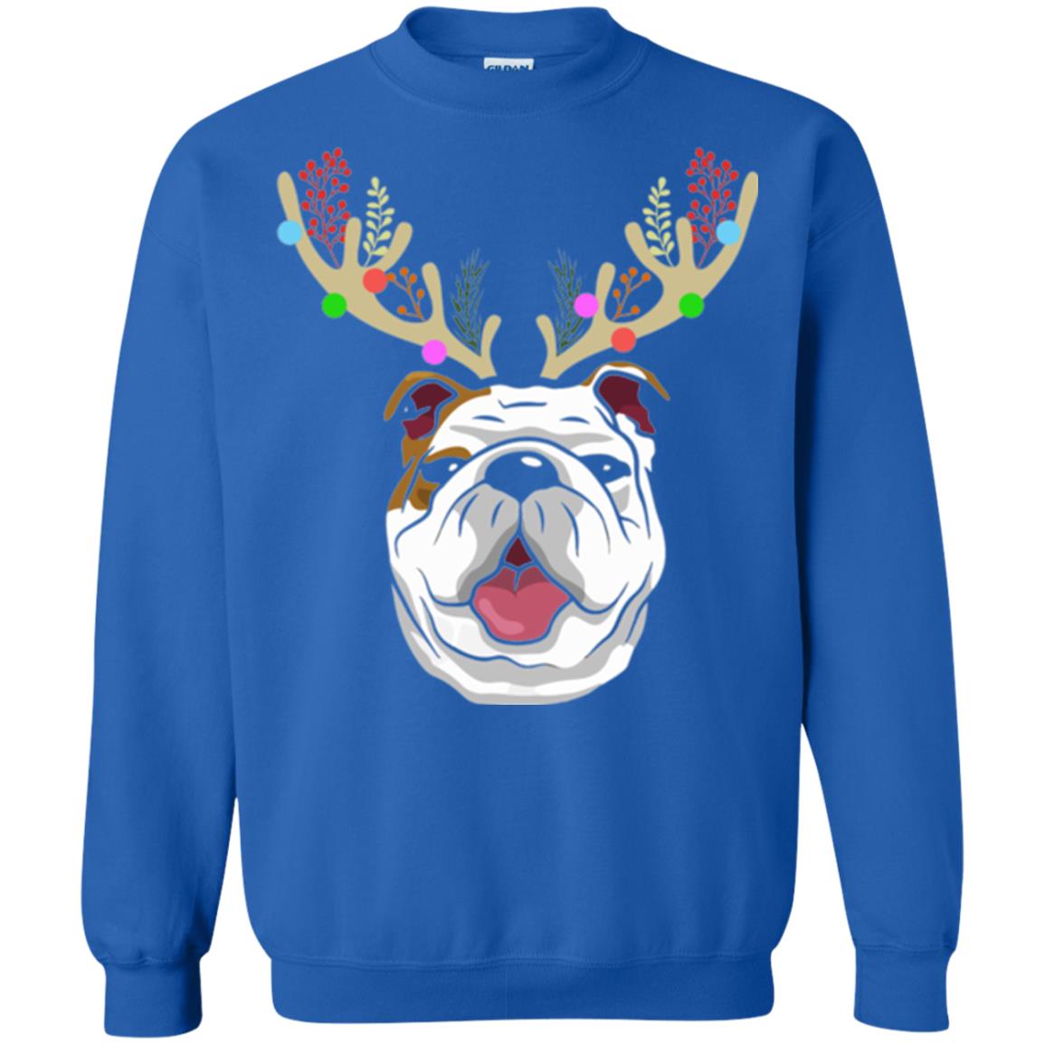 Dog Lovers T-shirt Funny Bulldogs With Antlers Royal