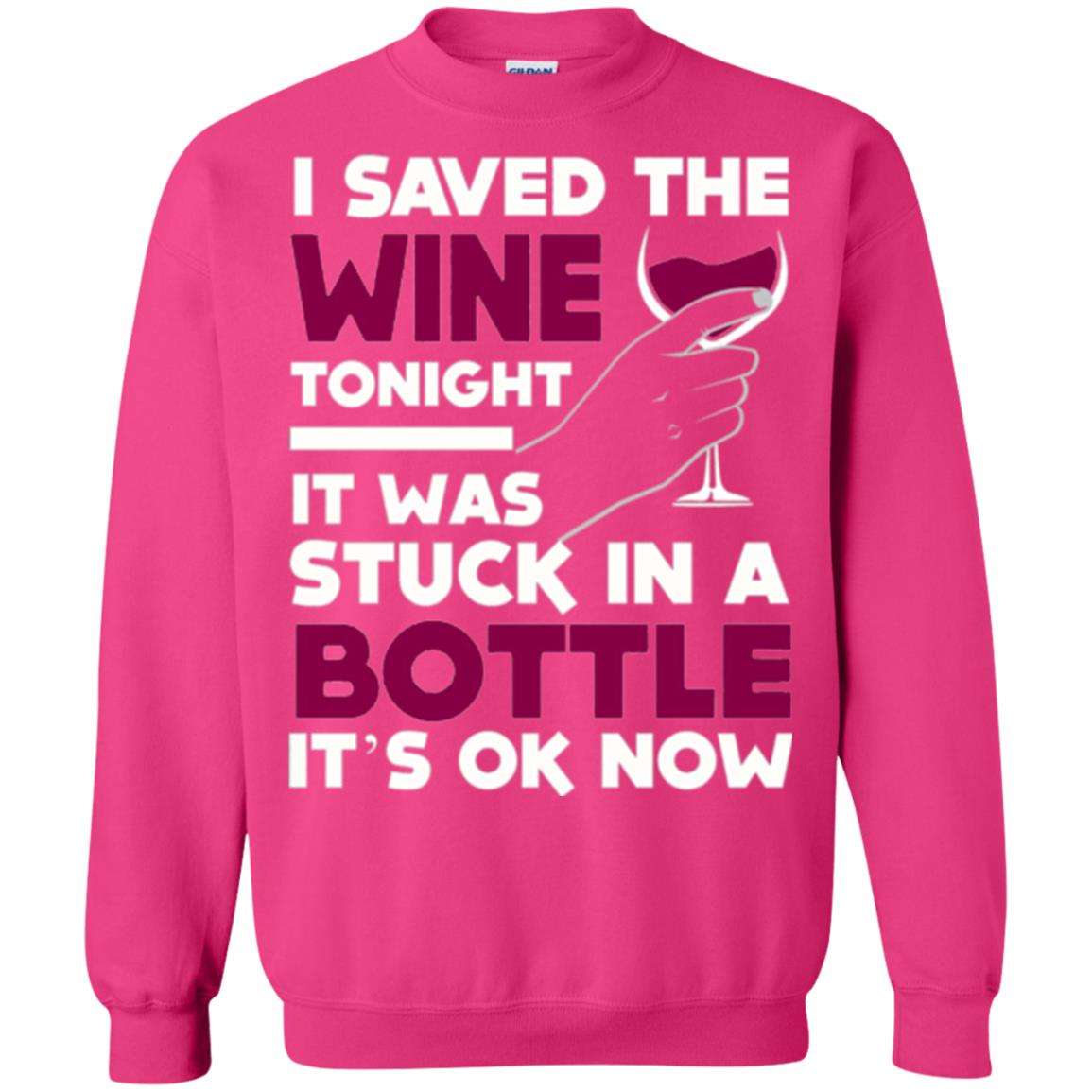 Funny Wine T-shirt I Save The Wine Tonight Heliconia