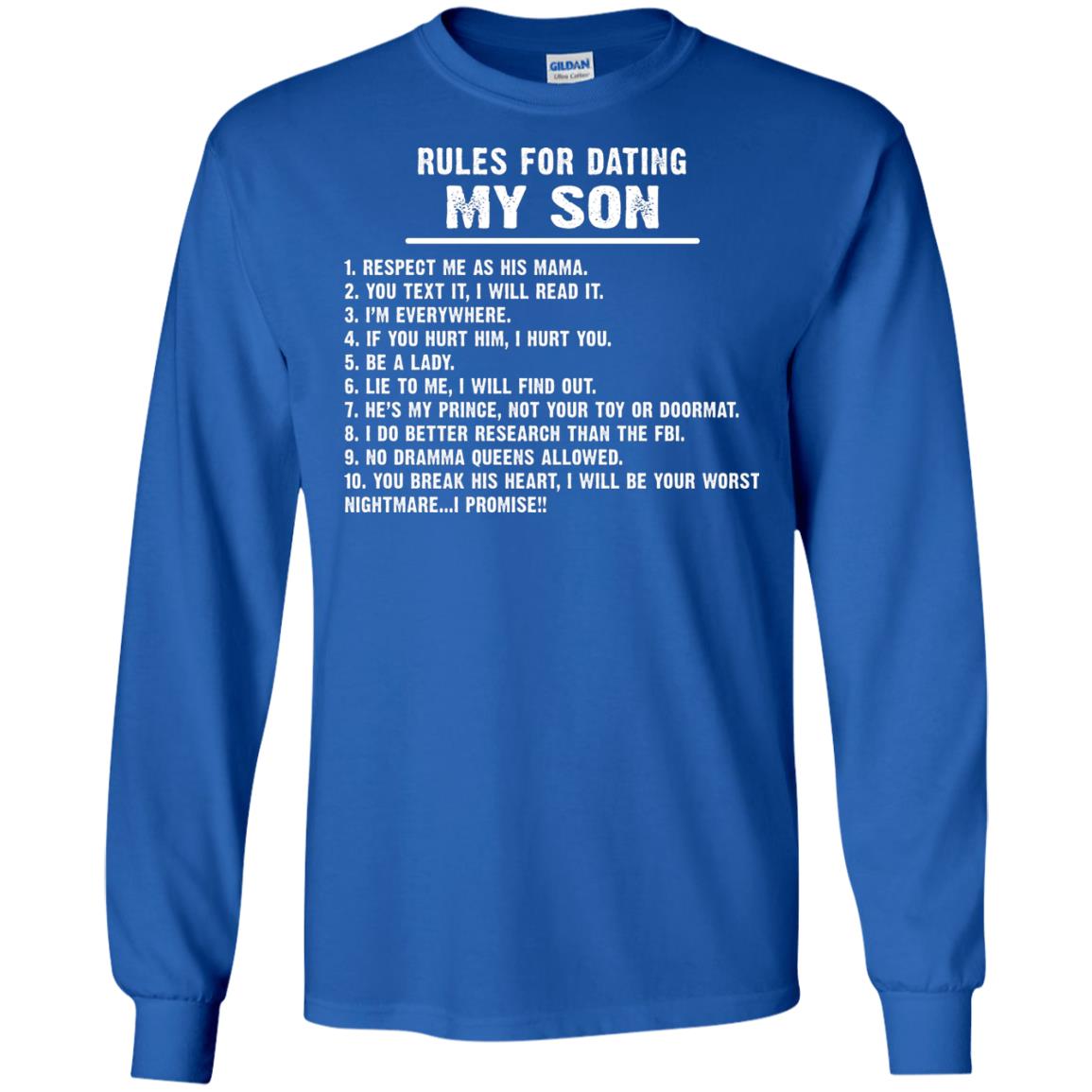 Rules For Dating My Son Daddy Shirt Royal