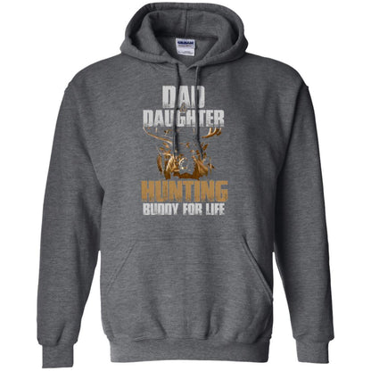 Family Christmas T-shirt Dad And Daughter Hunting Buddy For Life Dark Heather