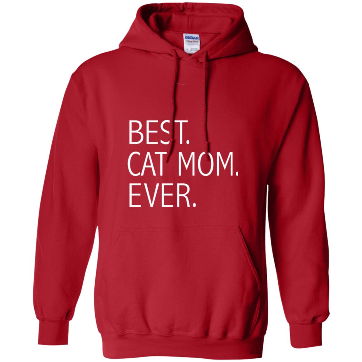 Funny Best Cat Mom Ever T-shirt Cute Cat Lady Red