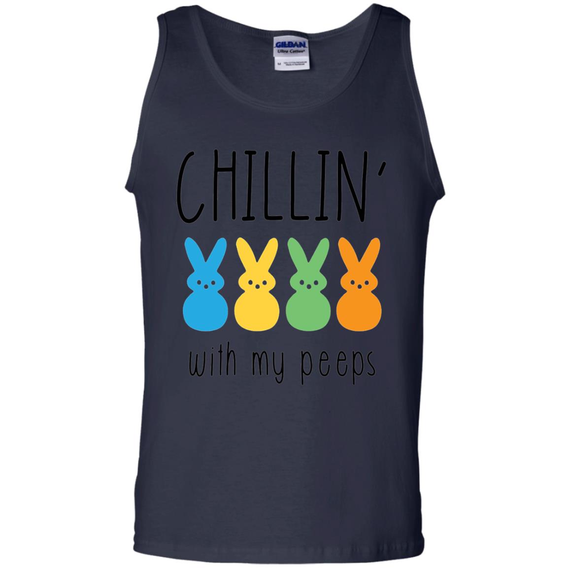 Chillin With My Peeps Happy Easter T-shirt Navy