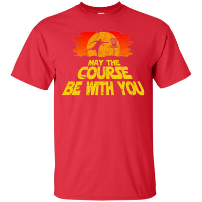 Disc Golf T-shirt May The Course Be With You Red