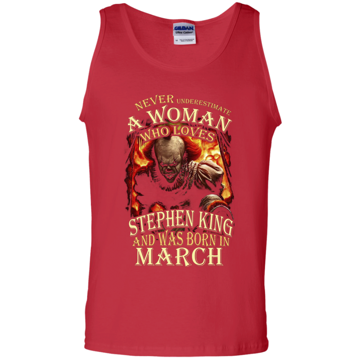 March T-shirt Never Underestimate A Woman Who Loves Stephen King