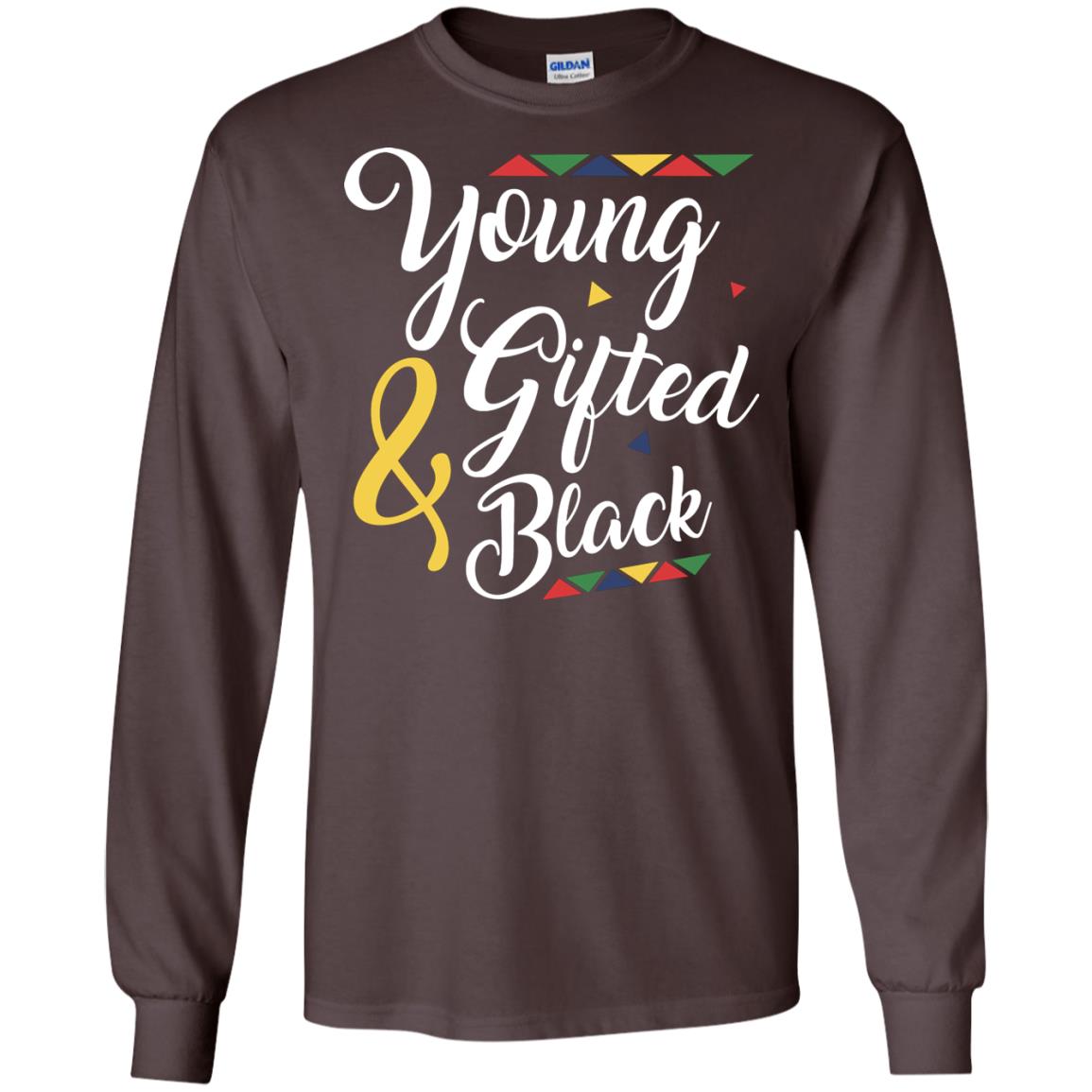 African American T-shirt Young Gifted And Black Dark Chocolate
