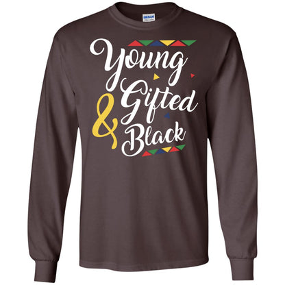 African American T-shirt Young Gifted And Black Dark Chocolate