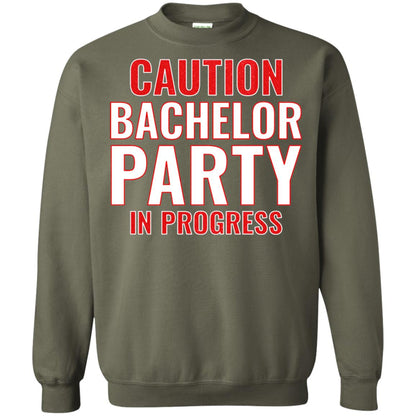 Funny Warning Caution Bachelor Party In Progress Military Green