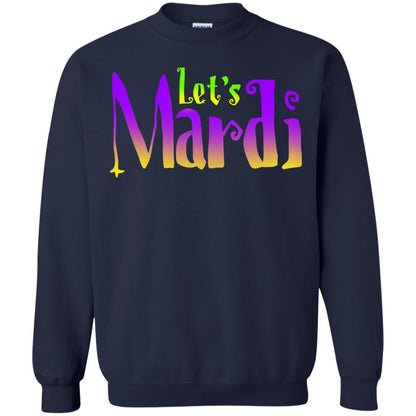 Mardi Gras T-shirt Let's Mardi Navy