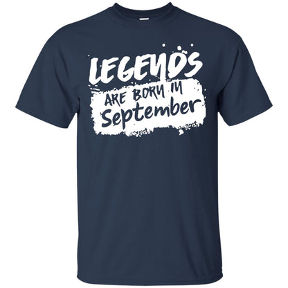 September Birthday Shirt Legends Are Born In September Navy