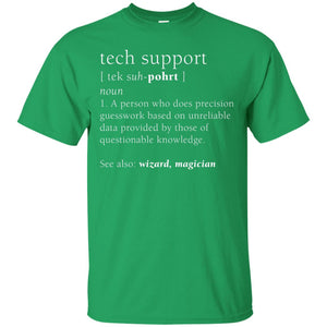 Tech Support Definition Funny Cute Computer Nerd Shirt