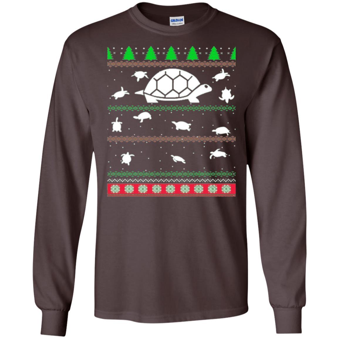 Christmas T-shirt Turtle Lover Merry Christmas Dark Chocolate