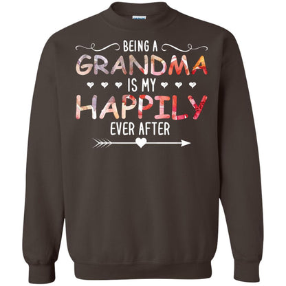 Being Grandma Is My Happily Ever After Parent_s Day Shirt For Grandmother Dark Chocolate