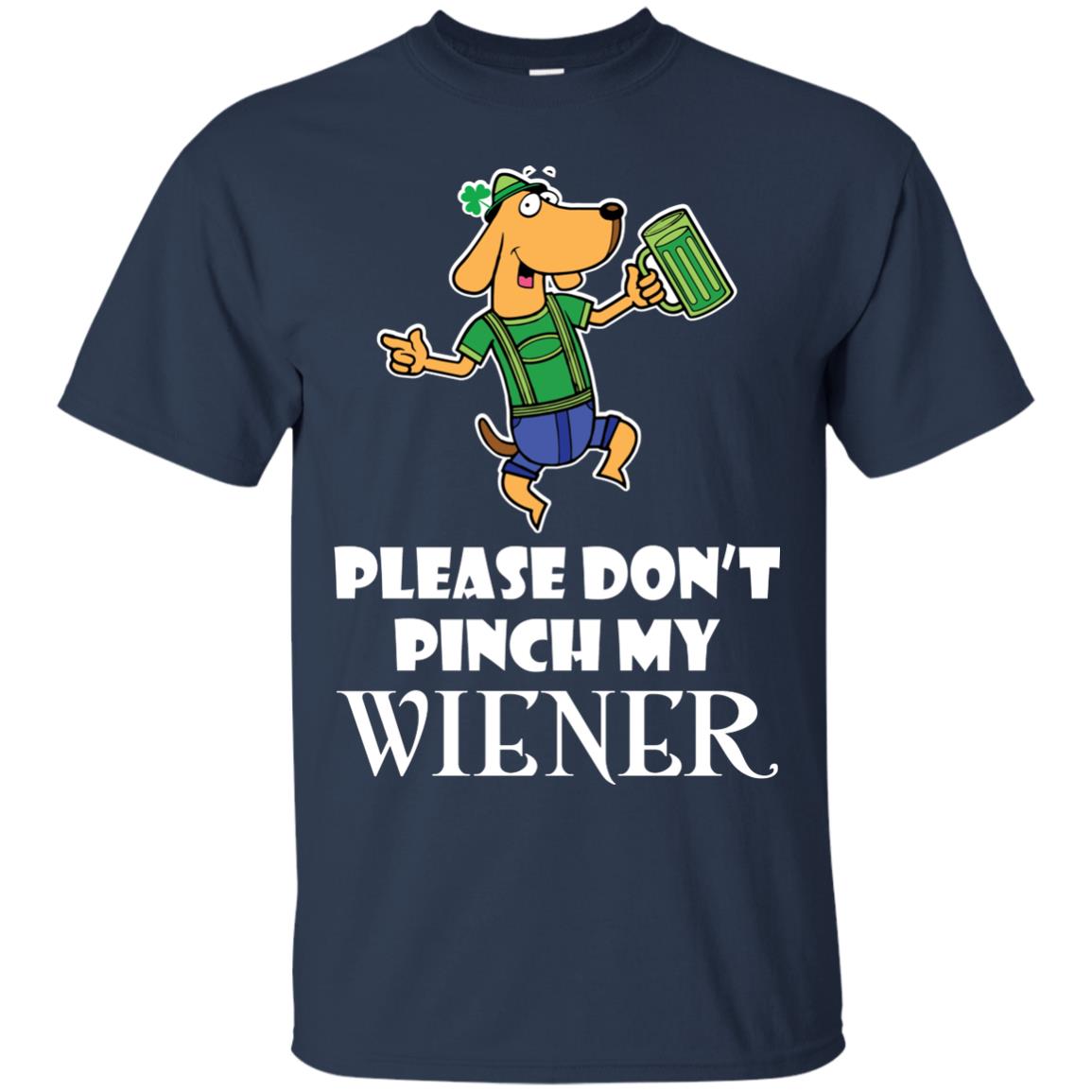 Please Don’t Pinch My Wiener Dog Lover Gift Shirt Navy
