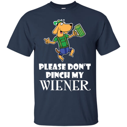 Please Don’t Pinch My Wiener Dog Lover Gift Shirt Navy