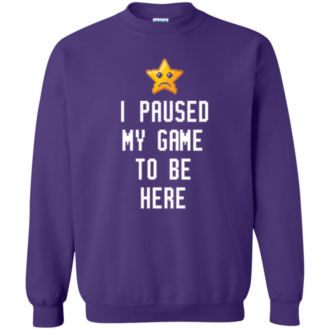 Gamer T-shirt I Paused My Game To Be Here Purple