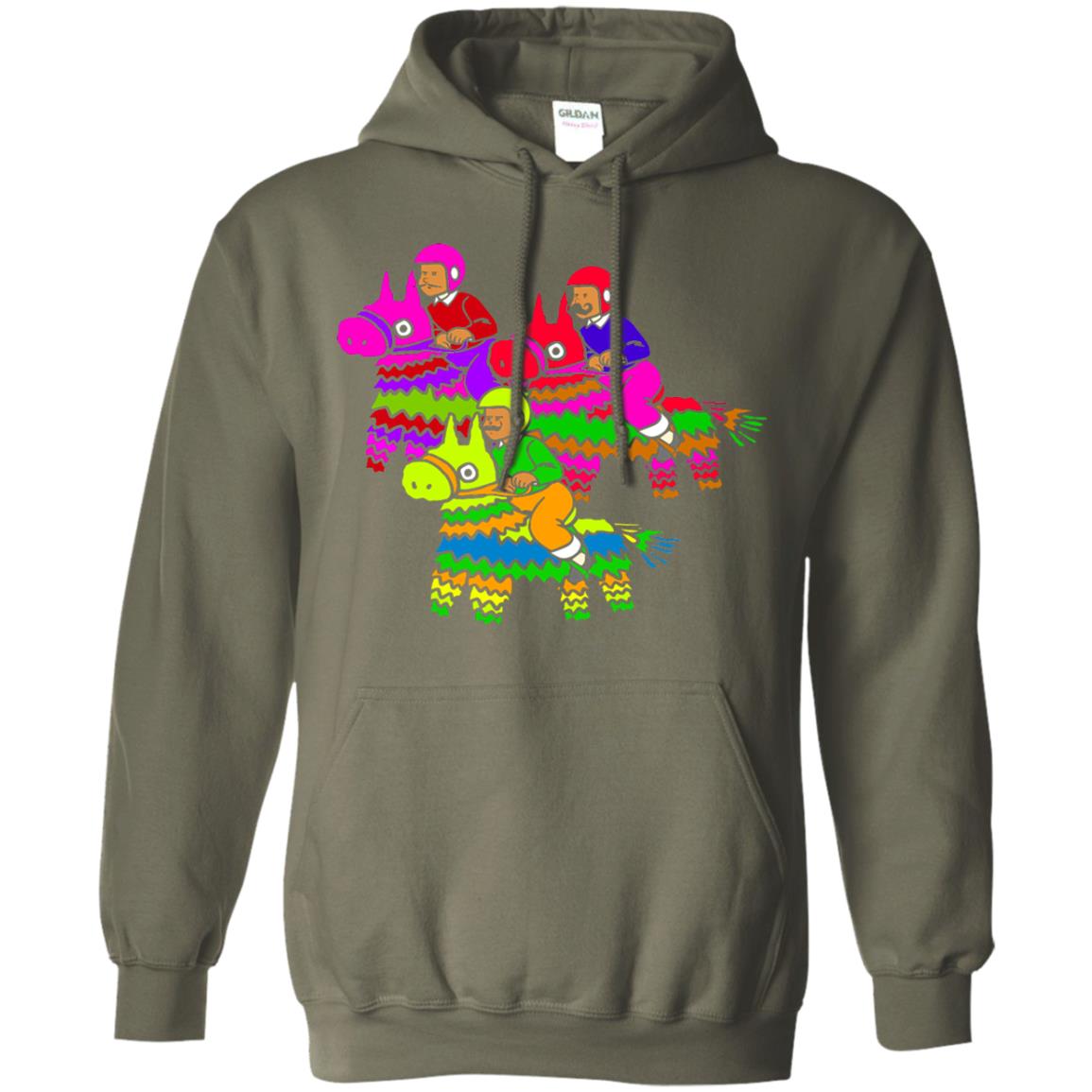 Cinco De Derby Pinata Jockeys Horse Race T-shirt Military Green