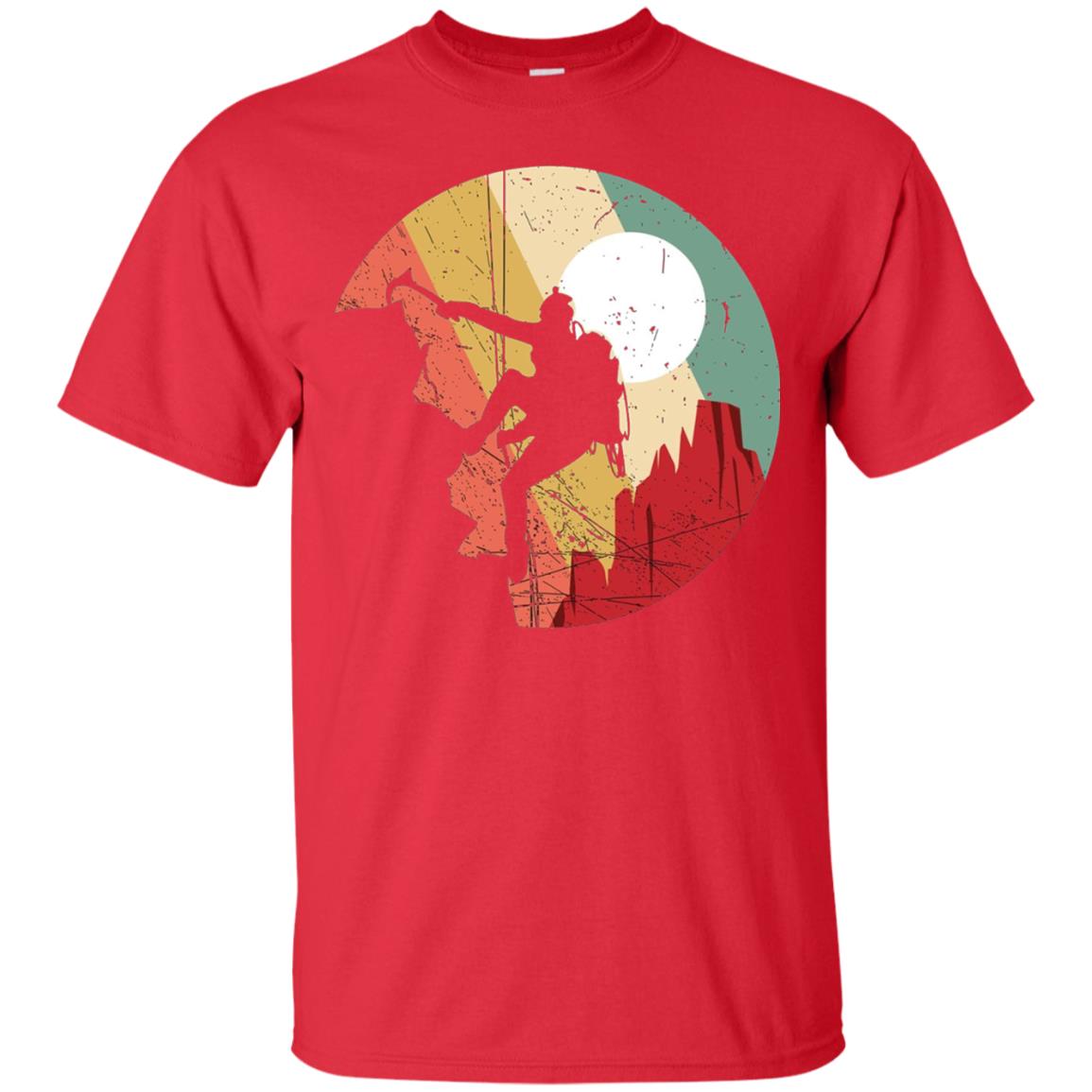 Rock Climbing Mountain Climbing Lover T-shirt Red