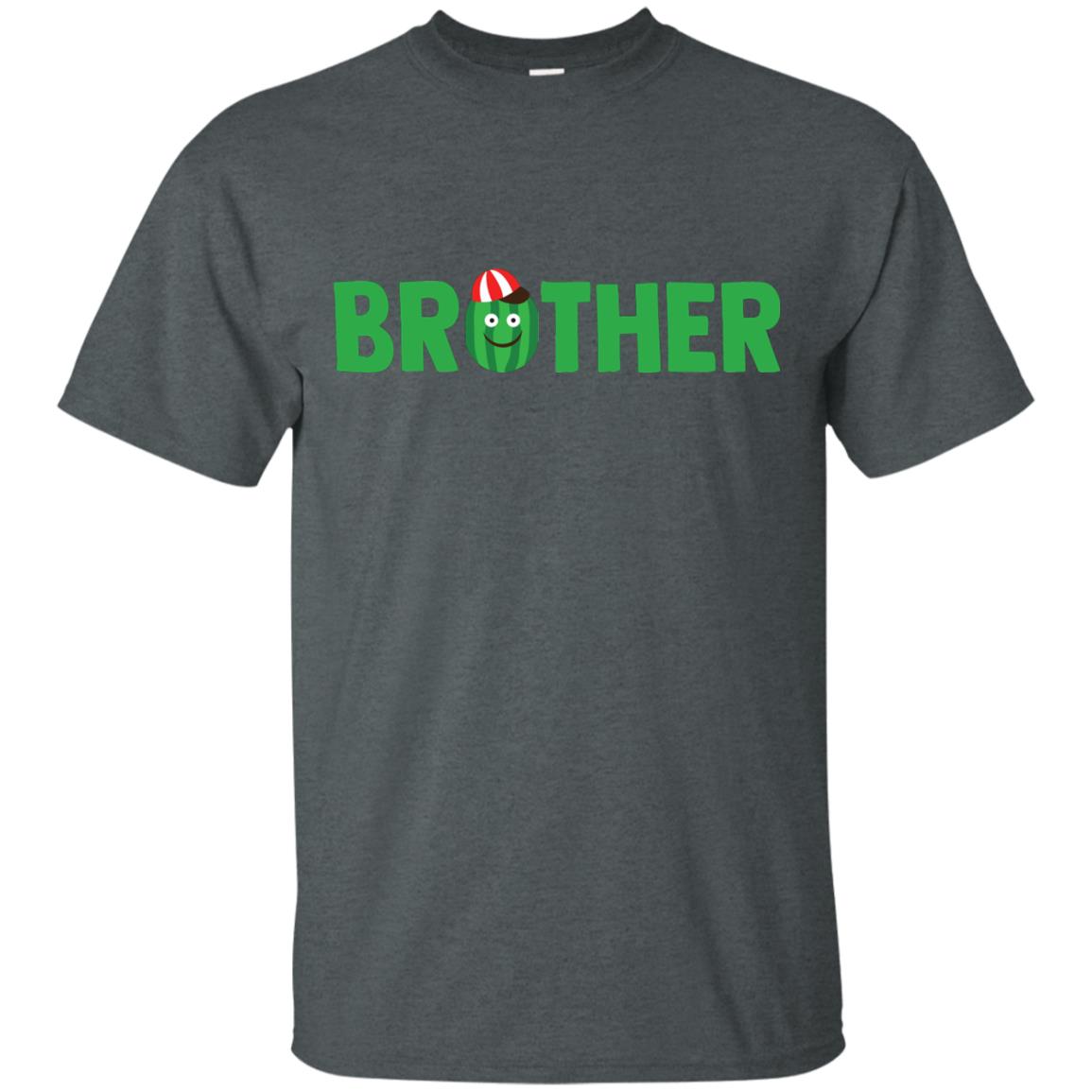 Brother Watermelon Funny Summer Melon Fruit Shirt For Brother Dark Heather