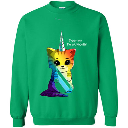 Cat Lovers T-shirt Caticorn Rainbow Trust Me I_m A Unicorn Irish Green