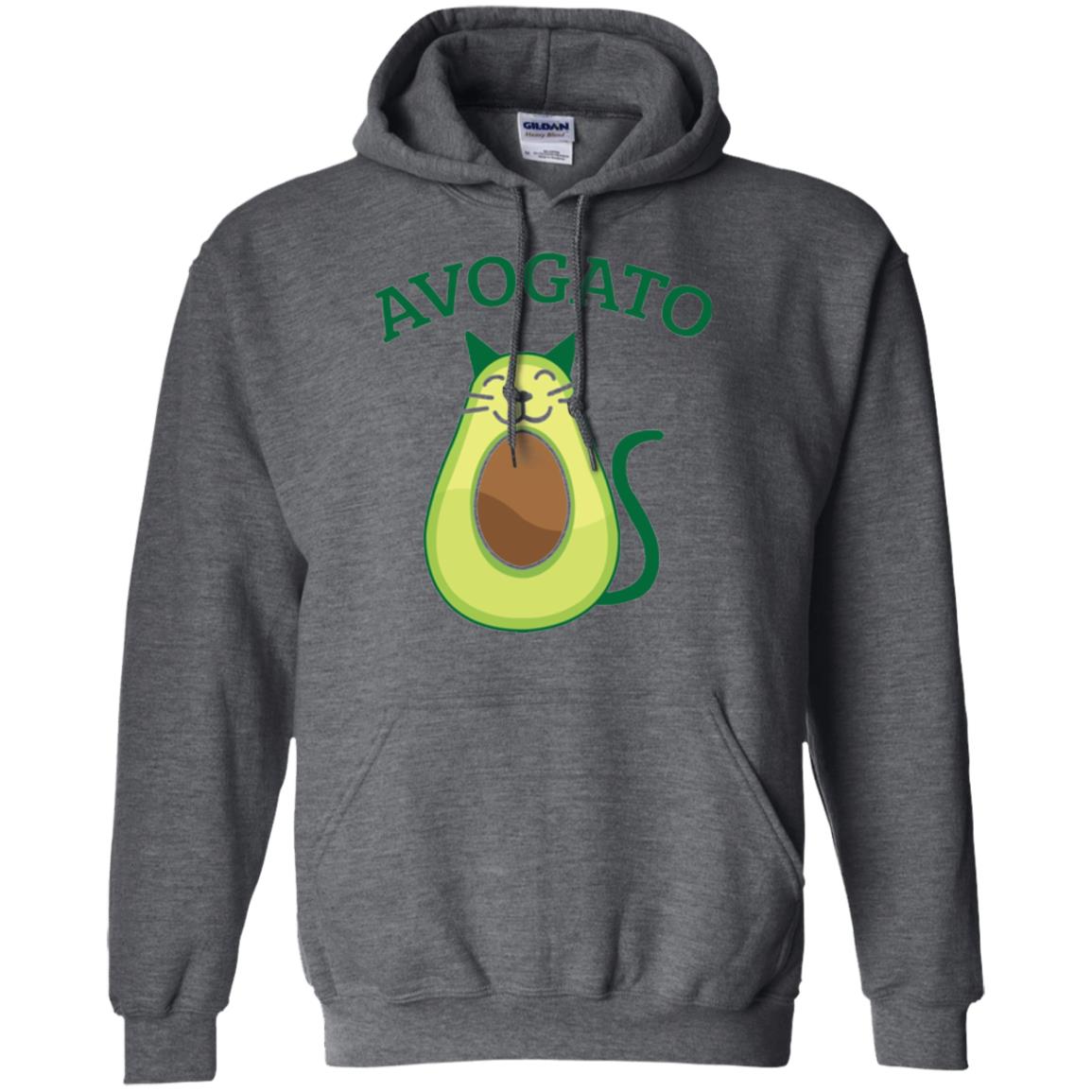 Avogato Avocado Cat Kitty Funny Meow T-shirt Dark Heather