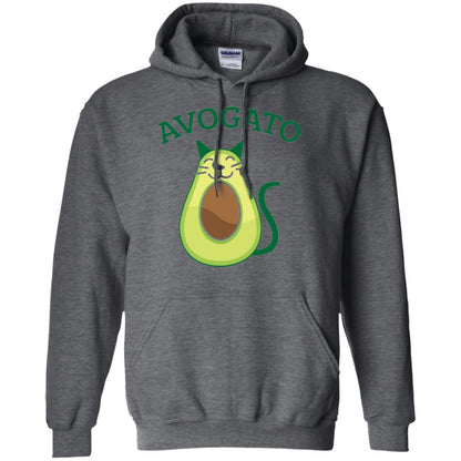Avogato Avocado Cat Kitty Funny Meow T-shirt Dark Heather
