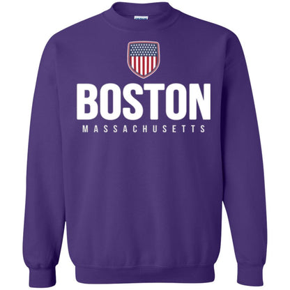 Boston Massachusetts T-shirt Purple