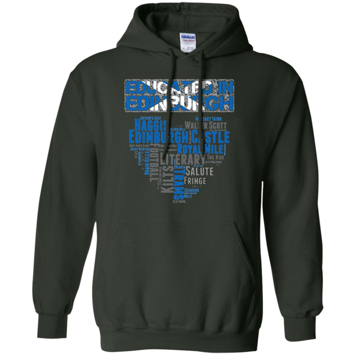 Edinburgh T-shirt Educated In Edinburgh Forest Green