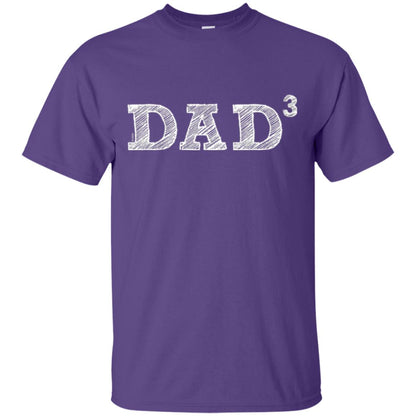 Men_s Dad3, Three Kids Father_s Day, Father Of Three T-shirt Purple