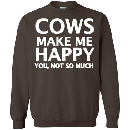 Cow Lovers T-shirt Cows Make Me Happy You Not So Much Dark Chocolate