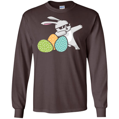 Easter Bunny Dabbing Gift Shirt For Dabbing Lover Dark Chocolate